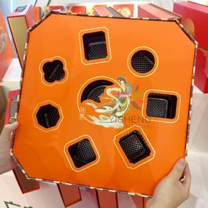 Custom Premium Custom Mooncake scatole per metà autunno con dettagli olografici di lusso a forma ottagonale arte cinese Vintage - Product Image 2