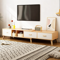 Meuble de rangement extensible en bois de style nordique moderne pour salon, meuble TV avec tiroirs, panneau en bois, meubles pour la maison