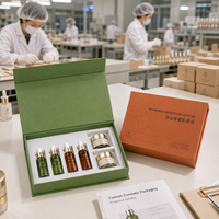 Boîte d'emballage cosmétique personnalisée avec fermeture magnétique, style livre, boîte cadeau pour ensemble de sérum de soin de la peau, emballage en papier rigide imprimé sur mesure