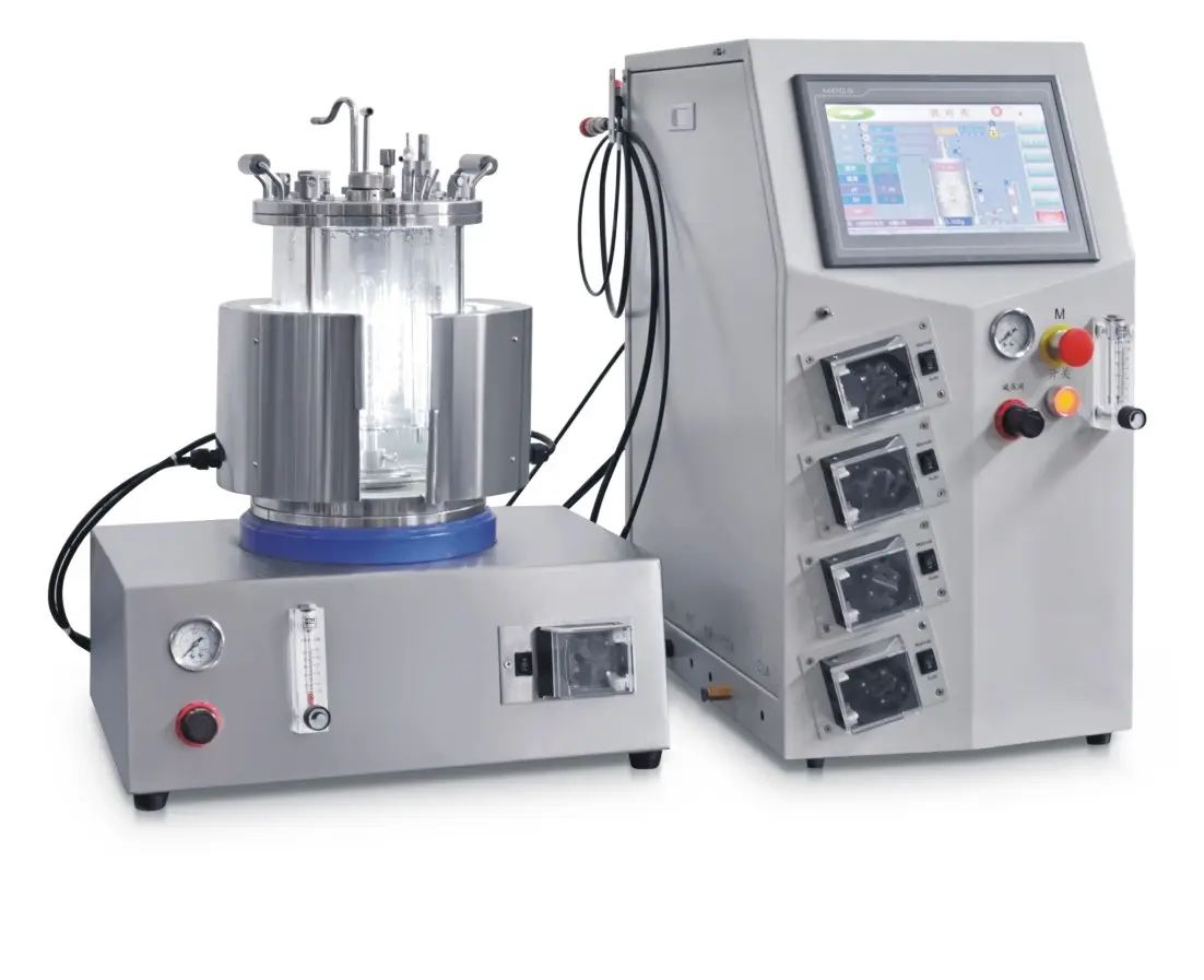 Biyoetanol üretim makinesi cam fermenter etanol yapma makinesi laboratuar cam fermenter