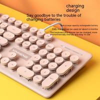 Clavier et souris sans fil XINMENG N520 Combo BT 104 touches Clavier avec souris sans fil portable pour Windows iPad IOS PC Set