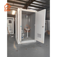 Salle de bain modulaire préfabriquée portable pour camping, personnalisable en usine, avec toilettes, douches et lavabo intégrés pour l'extérieur
