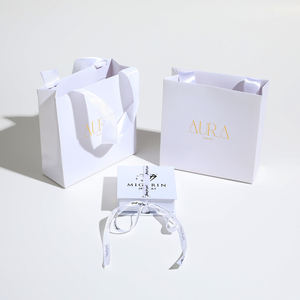 Bolsa de Mano Reutilizable y Reciclable de Gran Capacidad con Logotipo Personalizado de Alta Calidad para Mujer, con Asa de Listón, Bolsa de Regalo Pequeña de Lujo - Product Image 5