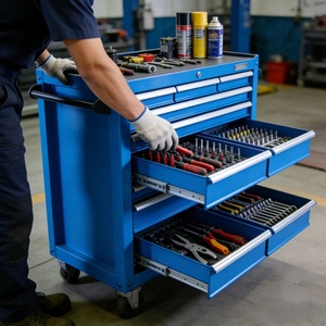 Chariot de rangement en acier robuste à 13 tiroirs - Équipement industriel pour <span class=keywords><strong>garage</strong></span>, usine, maintenance OEM/ODM, capacité de charge de 500 kg - Product Image 2