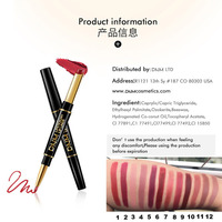 DNM 12 Warna Lipstik Matte Tahan Air Dua Sisi Anti Lengket di Gelas Melembapkan 2 in 1 Lipstik Pensil Lip Liner Kosmetik Make up