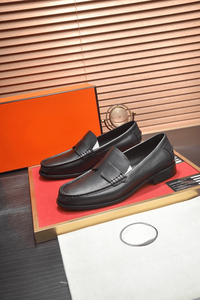 Mocasines de cuero negro para hombre, zapatos casuales de vestir para negocios y uso diario, hermessing - Product Image 2