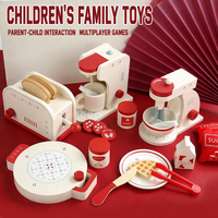 Ensemble d'appareils électroménagers jouets pour la cuisine : cafetière, mixeur, grille-pain, gaufrier, jeu d'imitation pour enfants et filles, marque UBM, 2-4, 5-7 ans, CE CPC