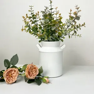 Pot de fleur debout de beignet de salon moderne nordique vintage simple Vase en céramique personnalisé avec plantes artificielles pour la décoration intérieure