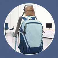 Sac à dos scolaire unisexe en polyester 2026, sacoche pour ordinateur portable, durable, léger, portable, imperméable, grande capacité, pour voyage