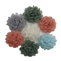 Fleurs en tissu organza réalistes en gros, appliques faites à la main pour la décoration de Noël, Pâques, rentrée scolaire - Haute qualité, longue durée
