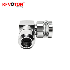 Conector N Macho de Fábrica, Ángulo Recto de <span class=keywords><strong>90</strong></span> <span class=keywords><strong>Grados</strong></span>, Montaje con Abrazadera, Coaxial sin Soldadura <span class=keywords><strong>para</strong></span> Cable LMR400 RG8 - Product Image 3