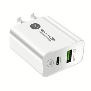 Factory Price Hot Sell PD 20W <b>USB</b> C+<b>USB</b> a QC 3.0 Dual Port Fast Charging Phone Adapter Fast Phone Charger - Product Image 1