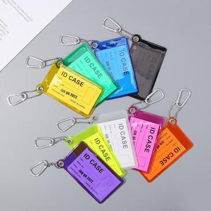 <span class=keywords><strong>Porte</strong></span>-carte d'identité transparent personnalisé UIOWIO, étui vertical en PVC pour <span class=keywords><strong>badge</strong></span> d'identification avec mousqueton, étui d'identification en PVC avec <span class=keywords><strong>porte</strong></span>-clés - Product Image 3