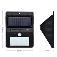 TOACH 20 Projecteurs Solaires LED Extérieurs Étanche, Alimentés par l'Énergie Solaire, Lampe Murale avec Détecteur de Mouvement pour Jardin