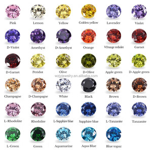 Bán sỉ giá chất lượng cao tổng hợp Fancy cubic zircon đá quý 5A 2mm-10mm đầy màu sắc CZ Đá cubic zircon