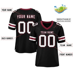 Maillots de football personnalisés en gros avec logo, numéro et nom d'équipe, impression courte, conception gratuite, vêtements de sport professionnels américains - Product Image 2