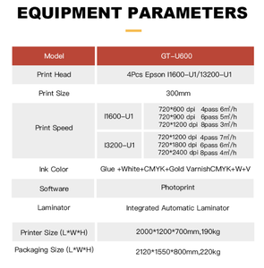Imprimante UV DTF A2 60 cm rouleau à rouleau avec transfert à froid <span class=keywords><strong>de</strong></span> feuille or et argent, impression et laminage tout-<span class=keywords><strong>en</strong></span>-un - Product Image 6