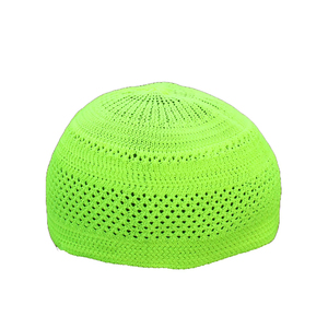 Chapeau de prière tricoté uni pour homme, léger et respirant, en maille, casquette islamique pour l'été et le printemps, pour la prière religieuse en mosquée - Product Image 1