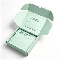 Boîte d'expédition en papier kraft pour cosmétiques haut de gamme, impression personnalisée du logo à l'encre de soja, vente en gros