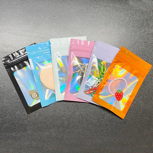 Direct Rainbow Iridescent Self sealing Bag Wholesale Laser Self Sealing Jewelry Bag 7.5x12cm Rainbow film iridescent plastic bag - Product Image 5