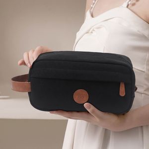 Custom Logo Professional Women & <b>Men</b> Luxury Cosmetic Canvas <b>Bags</b> <b>Wash</b> Shaving Travel Toiletry Organizer Washing <b>Bag</b> - Product Image 4