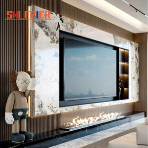 Meuble <span class=keywords><strong>TV</strong></span> <span class=keywords><strong>mural</strong></span> de luxe et moderne pour le salon Carreau de céramique en marbre Fond de meuble <span class=keywords><strong>TV</strong></span> <span class=keywords><strong>mural</strong></span> <span class=keywords><strong>Support</strong></span> en bois Meubles de maison - Product Image 1
