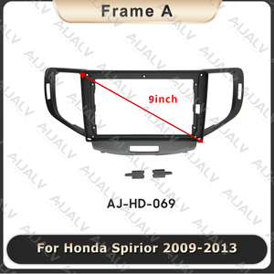 Façade d'autoradio 9'' pour Honda Spirior 2009-2013 LHD, avec texture, double DIN, accessoires intérieurs auto, panneaux décoratifs - Product Image 4