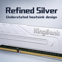 Mémoire de bureau KINGBANK DDR4 16 Go 3200 MT/s CL16 UDIMM 288 broches avec dissipateur thermique en aluminium argenté, fourniture en gros d'usine OEM