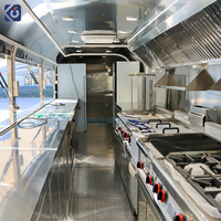 Remorque alimentaire commerciale entièrement équipée en acier inoxydable, cuisine mobile, camion de restauration, remorque de boulangerie, chariot de restauration rapide de rue