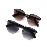 Lunettes de soleil légères à monture métallique, lunettes intelligentes IA avec traduction, lunettes audio Bluetooth 5.4 avec appels IA et musique