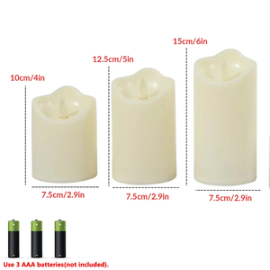 Velas <span class=keywords><strong>LED</strong></span> sin Llama con Efecto de Parpadeo, Velas a Pilas para Decoración de Bodas, Artículos para Fiestas de Cumpleaños, Luces de Navidad - Product Image 2
