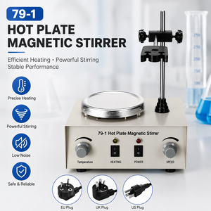 Placa de Calentamiento Magnética de Laboratorio Nathi Reliable de 250W, 2400 rpm, Mesa de Trabajo de 125 mm, Mezclador Magnético de 1L, 0-99.9C, Pantalla Gráfica - Product Image 2