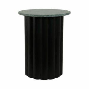 Tavolino moderno con fianchi scanalati e piano in marmo per l'arredamento della casa - Product Image 2