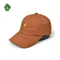 Nouvelle Casquette de Baseball Tendance à 6 Panneaux avec Broderie Mini Chrysanthème et Logo sur le Panneau Gauche, Boucle Ajustable Or Cuivre, 100% Coton