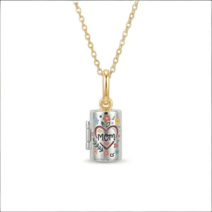 Collar con Colgante de Cilindro de Lujo, Delicado y Pequeño, Joyería de Regalo Única para Mamá - Product Image 6