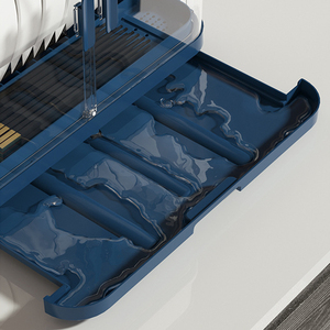 Séchoir à <span class=keywords><strong>vaisselle</strong></span> portable de grande taille avec couvercle transparent Support d'égouttage pour biberon de bébé Boîte de rangement pour organisateur de <span class=keywords><strong>vaisselle</strong></span> - Product Image 3