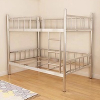 Lit familial en acier inoxydable 304 lits superposés hauts et bas lits superposés en acier inoxydable épais pour adultes