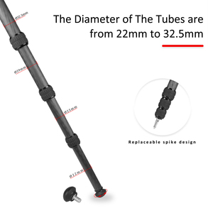 Bán buôn linh hoạt Trọng lượng nhẹ sợi carbon chân máy cho điện thoại & máy ảnh cho du lịch nhiếp ảnh chuyến đi - Product Image 5