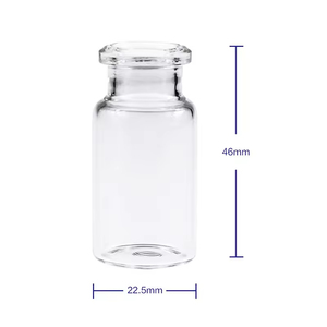 Flat Bottom <b>Glass</b> Crimp Top GC Headspace <b>Vials</b> 10Ml Clear Sample <b>Vial</b> - Product Image 5