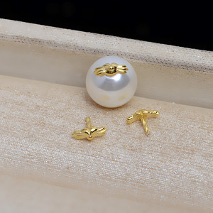 Accessoires de bijouterie et composants en argent S925, 10 pièces, forme de cache-bouton baroque DIY, motif moustache et nez, 5081 - Product Image 3