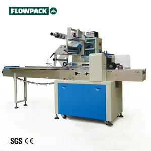 flowpack full-automation fully auto flow packaging single pocket wet wipe pack machine for monodose singlet pad bamboo adults