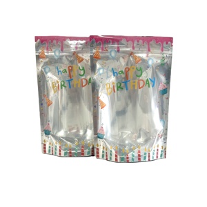 Bolsa de Aluminio con Ventana Transparente y Cierre de Cremallera, Impresa con Logotipo Personalizado, Brillante, para Envasado de Alimentos - Product Image 2