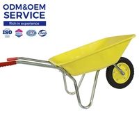 Carretilla de un solo rueda con estructura de acero soldada resistente WB4024A para trabajos de construcción pesada