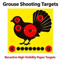 Cible de tir réactive Grouse Animal, 10 anneaux, cible de tir en papier haute visibilité pour la pratique en salle et en extérieur