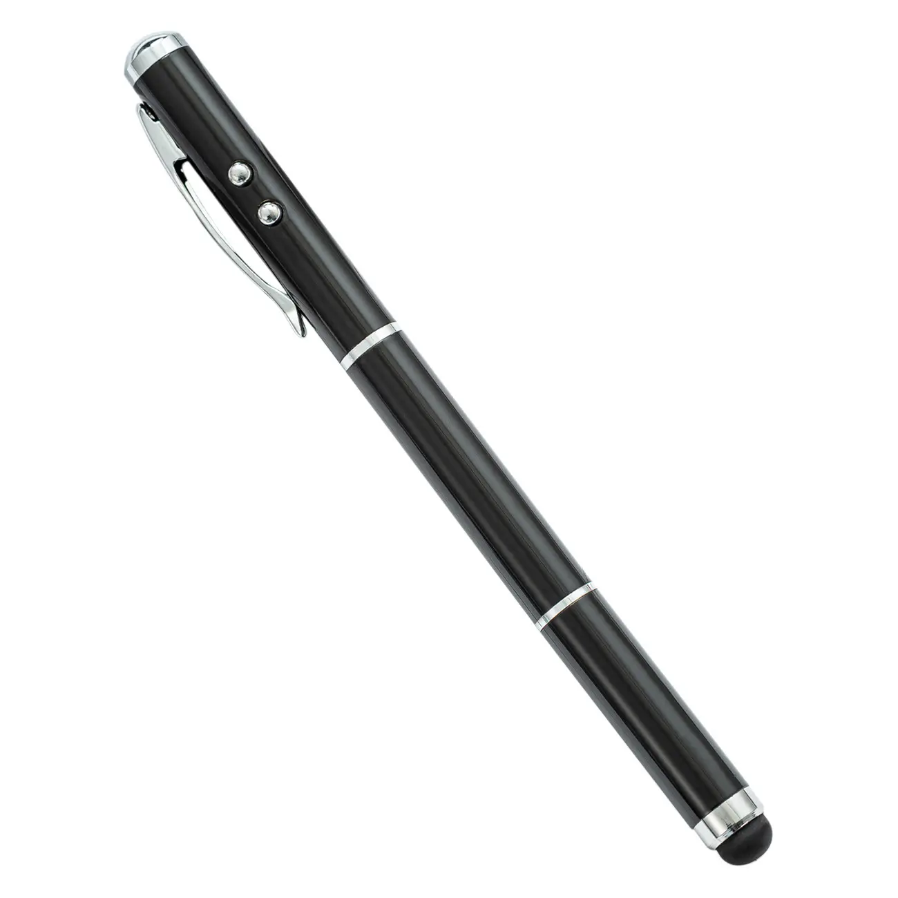 Kızılötesi ışık elektronik kalem metal kapasitörler cep telefonu dokunmatik ekran tükenmez kalem 4-in-1 LED ışıklı kalem