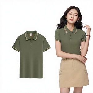 Camiseta de Golf Premium para Mujer, Personalizada con Logotipo Bordado, de Manga Corta, Tejida, Informal, de Alta Calidad, en Poliéster/Algodón - Product Image 1