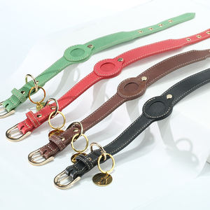 Kalung Hewan Peliharaan Kulit Asli Modern, Awet, Lembut, Dapat Disesuaikan, Kompatibel dengan Apple Locator, Logo Dapat Dikustomisasi, Grosir untuk Anjing & Kucing - Product Image 3