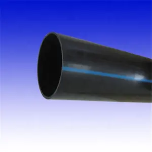 Venta al por mayor de agua y drenaje de alta calidad negro tubo de plástico HDPE PN25 presión para el suministro de agua