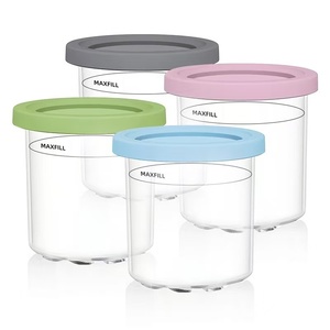 Récipient et gobelet de conservation pour crème glacée en plastique <span class=keywords><strong>Ninja</strong></span>, design moderne et simple, ne convient pas au micro-ondes, 301-500ML - Product Image 6