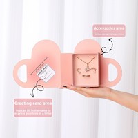 Boîte à bijoux romantique en forme de cœur estampée à la main pour la Saint-Valentin Qixi, cadeau créatif pour couple, souvenir pour petite amie
